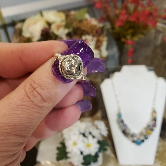 GENUINE ARGENTINA METEORITE RING sterling silver 9 handmade Artisan crafted. - Picture 4 of 7